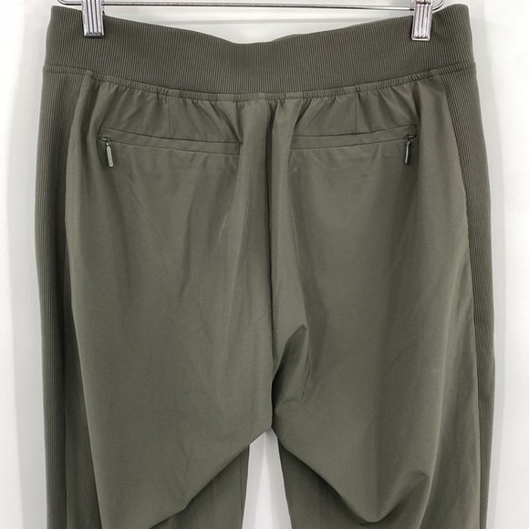 Athleta Brooklyn Ankle Pants Womens Size 8 Green Athletic Pull-on Sporty - Picture 8 of 15